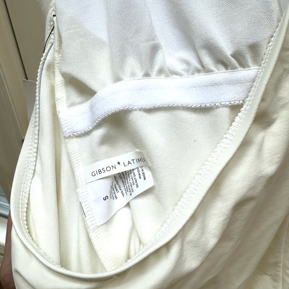 Gibson Latimer S NWT Gorgeous Embroidered White One-Piece Tie Neck Swimsuit - Picture 10 of 12